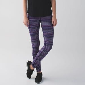LULULEMON Speed Tight IV Space Dye Twist Ultra Violet Multi/Black 8